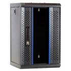 10 inch 9U serverkast met glazen deur 312x310x486mm (BxDxH)