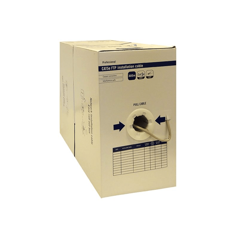 Alfaco Cat5E F/UTP kabel op rol stug 305m grijs LSZH - (Eca)