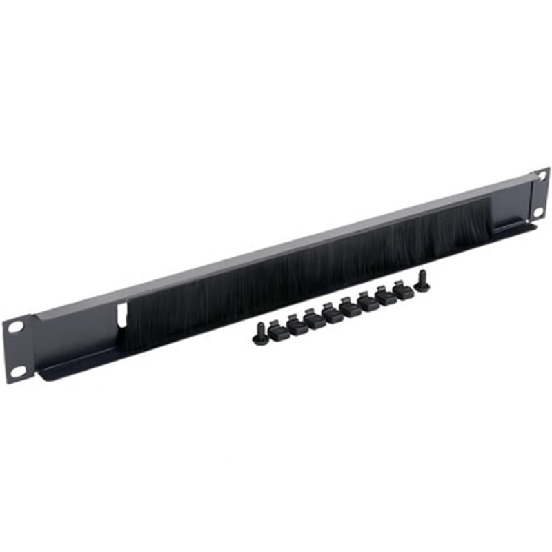 19 inch kabelinvoerpaneel met borstel - 1U
