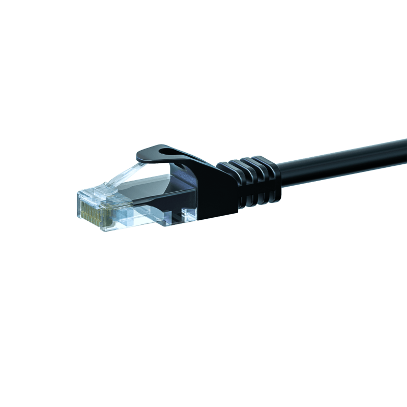 UTP CAT5e patchkabel 1,50m zwart - 100% koper