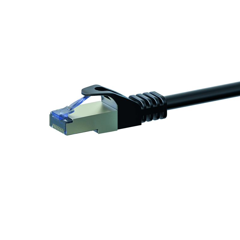 CAT6a S/FTP (PIMF) patchkabel 0,50m zwart