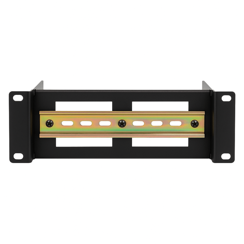 2U DIN rail voor 10 inch racks - in diepte verstelbaar