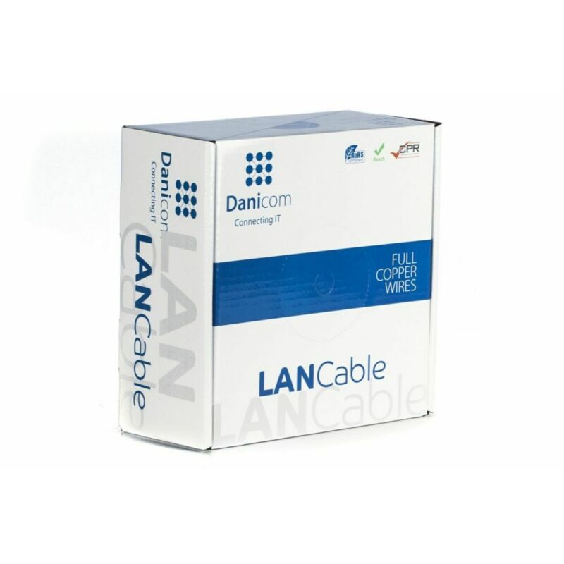 DANICOM CAT6 UTP 100m Buitenkabel op rol stug - PE (Fca)