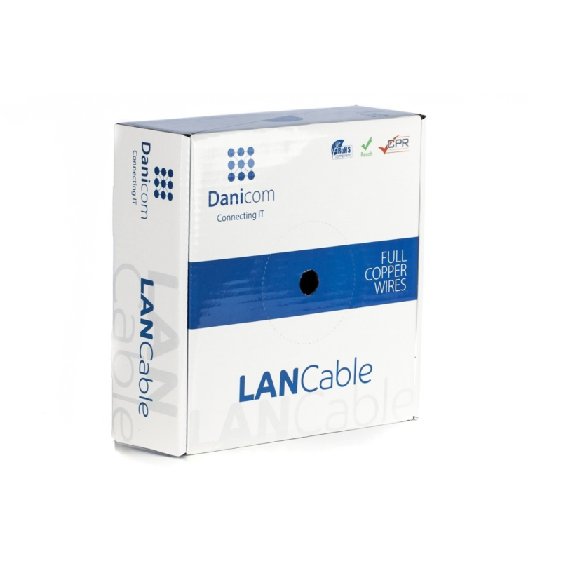 DANICOM CAT6 FTP 50m kabel op rol stug -  LSZH (Dca)