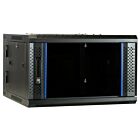 6U wandkast (kantelbaar) met glazen deur 600x600x368mm (BxDxH)