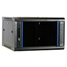6U wandkast met glazen deur 600x600x368mm (BxDxH)