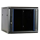 9U wandkast met glazen deur 600x600x500mm (BxDxH)