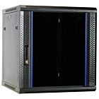 12U wandkast ongemonteerd met glazen deur 600x600x635mm (BxDxH)