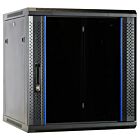 12U wandkast met glazen deur 600x600x635mm (BxDxH)