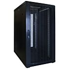 22U serverkast met geperforeerde deur 600x800x1200mm (BxDxH)