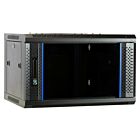 6U wandkast met glazen deur 600x450x368mm (BxDxH)