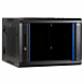 6U wandkast (kantelbaar) met glazen deur en geperforeerde zijwanden 600x600x368mm (BxDxH)