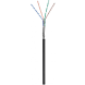 CAT6 SF/UTP 50m buitenkabel op rol soepel zwart CCA