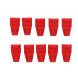 Tule rood RJ45 set van 10