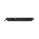 19 inch 6 voudige stekkerdoos 2m zwart - met display
