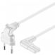Stroomkabel haaks euro plug naar C7 5m wit