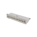 Cat6a UTP 90º 10 inch 12 ports RJ45 wallmount patchpaneel