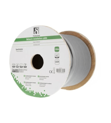 Alfaco Cat7 S/FTP 100m installatiekabel 600MHz op rol stug 100% koper LSZH (Eca)