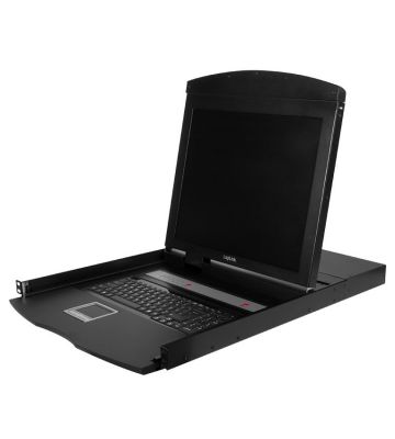 19 inch KVM console-inschuif met USB en PS/2 QWERTY toetsenbord