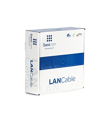 CAT6 S/FTP 50m kabel op rol stug grijs CCA