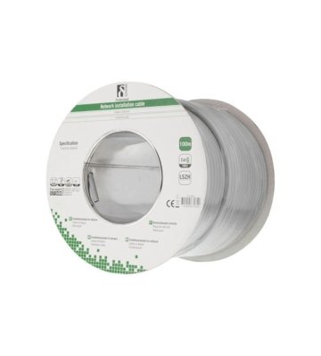 Alfaco Cat6 F/UTP 100m installatiekabel 250MHz op rol stug 100% koper LSZH (Eca)