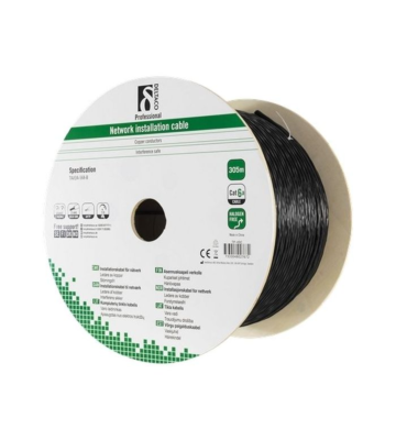 Alfaco Cat6a U/FTP 305m buitenkabel 500MHz op rol stug 305% koper LSZH (Eca)