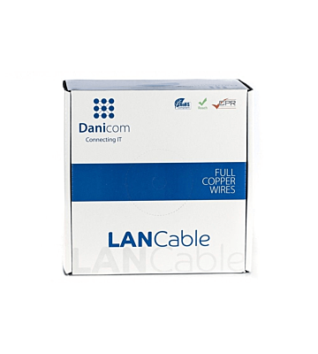DANICOM CAT5E UTP 100m kabel op rol stug -  LSZH (Dca)