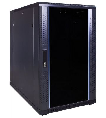 18U serverkast met glazen deur 600x1000x1000mm (BxDxH)