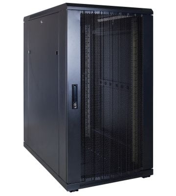 22U serverkast met geperforeerde deur 600x1000x1200mm (BxDxH)