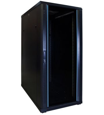 27U serverkast met glazen deur 600x1000x1400mm (BxDxH)