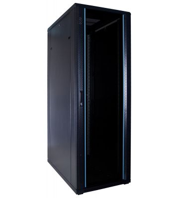 37U serverkast met glazen deur 600x1000x1800mm (BxDxH)