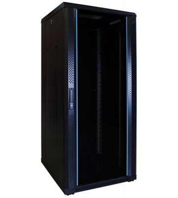 27U serverkast met glazen deur 600x600x1400mm (BxDxH)