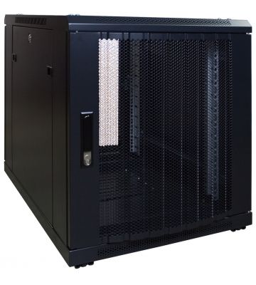 12U mini serverkast met geperforeerde deur 600x800x720mm (BxDxH)