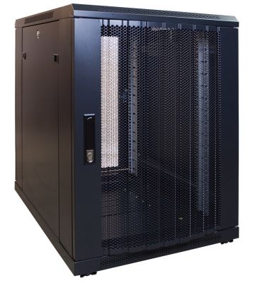 15U mini serverkast met geperforeerde deur 600x800x860mm (BxDxH)