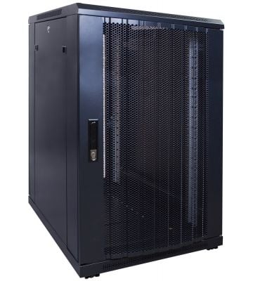 18U serverkast met geperforeerde deur 600x800x1000mm (BxDxH)