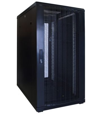 22U serverkast met geperforeerde deur 600x800x1200mm (BxDxH)