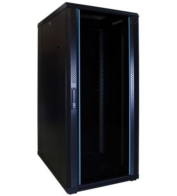 27U serverkast met glazen deur 600x800x1400mm (BxDxH)