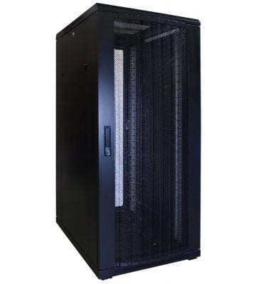 27U serverkast met geperforeerde deur 600x800x1400mm (BxDxH)