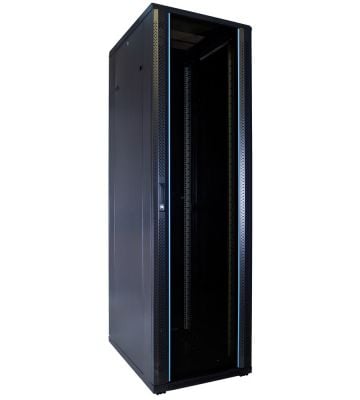 42U serverkast ongemonteerd met glazen deur 600x800x2000mm (BxDxH)