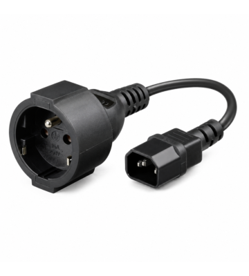 Stroomkabel AC plug naar C14 Type E 0,15m verloop - Penaarde
