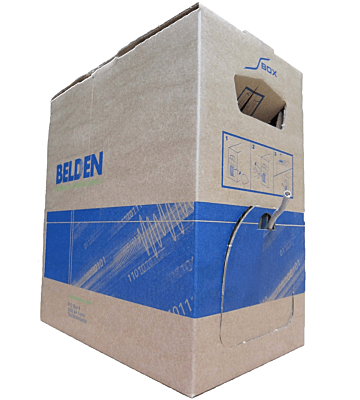 Belden 7965E Cat6 UTP netwerk kabel stug 305m 100% koper blauw