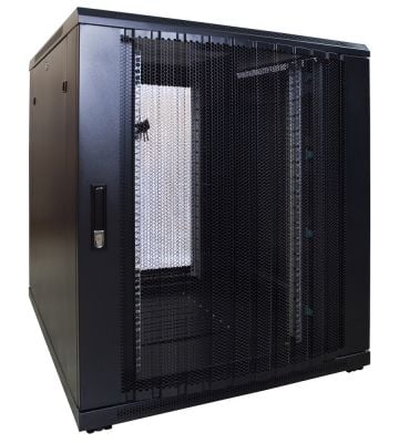 18U serverkast met geperforeerde deur 800x1000x1000mm (BxDxH)