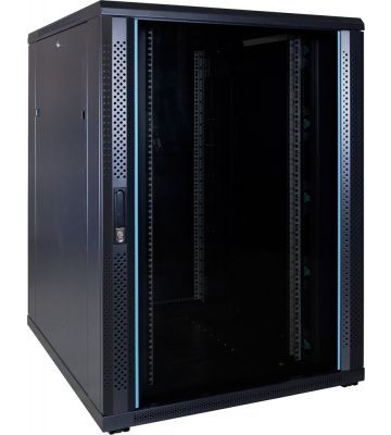 22U serverkast met glazen deur 800x1000x1200mm (BxDxH)
