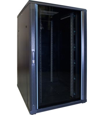 27U serverkast met glazen deur 800x1000x1400mm (BxDxH)