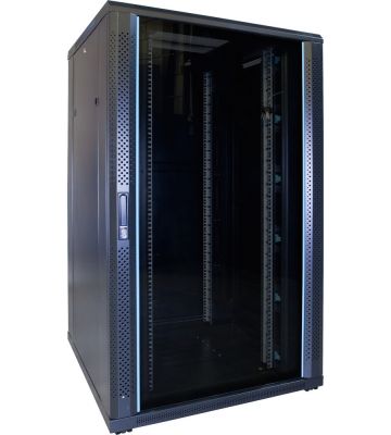 27U serverkast met glazen deur 800x800x1400mm (BxDxH)
