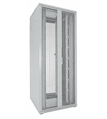 42U witte serverkast met dubbele geperforeerde voor- en achterdeuren 800x800x2000mm (BxDxH)
