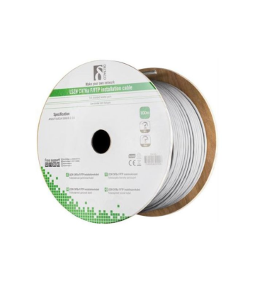 Alfaco Cat6 F/FTP 100m buitenkabel 500MHz op rol stug 100% koper LSZH (Eca)