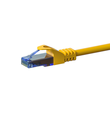 UTP CAT6a patchkabel 0,15m geel - 100% koper