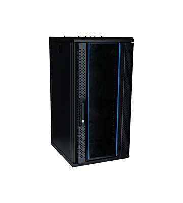 10 inch 15U serverkast met glazen deur 370x450x752mm (BxDxH)