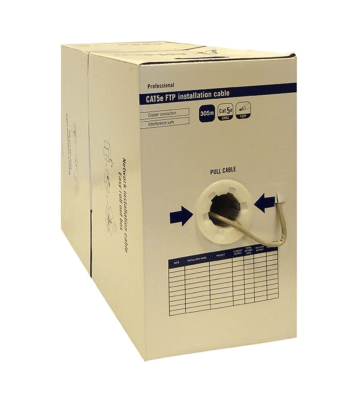 Alfaco Cat5E F/UTP kabel op rol stug 305m grijs LSZH - (Eca)